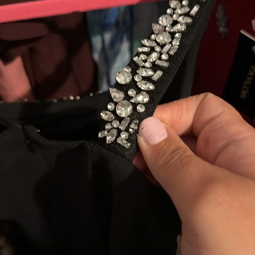 Camilo Coelho for Revolve Black Midi Dress with Embellished Neckline.Size M.NWT. - Picture 10 of 10